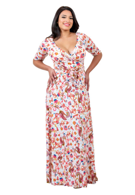 Wrap tie Waist Double Layer Maxi Dress